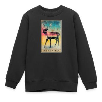 Rentiere Rentier - Kinder Premium Organic Sweatshirt - Schwarz - Vorne - AI Model Kid Female (0cm)