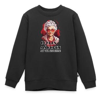 Oma mit Stil: Viel Erfahrung - Kinder Premium Organic Sweatshirt - Schwarz - Vorne - AI Model Kid Female (0cm)