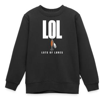 LOL Lots Of Lures Funny Angler Motif for - Kids Premium Organic Sweatshirt - black - Front - AI Model Kid Female (0cm)