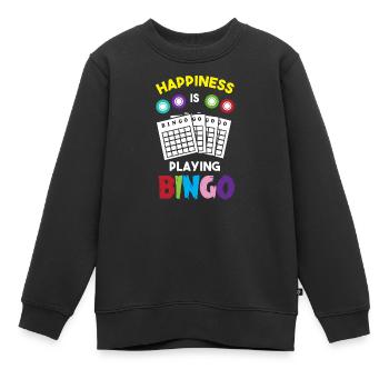 Bingo - Kinder Premium Organic Sweatshirt - Schwarz - Vorne - AI Model Kid Female (0cm)