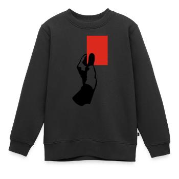 Rote Karte! - Kinder Premium Organic Sweatshirt - Schwarz - Vorne - AI Model Kid Female (0cm)