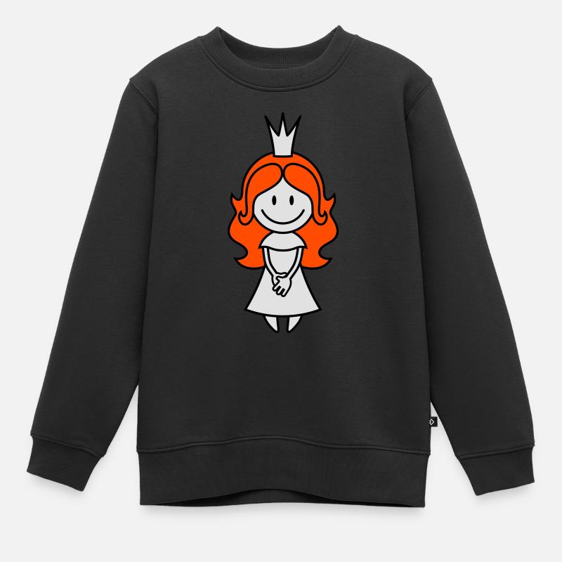 vl025b_prinzessin_3c - Sweat Premium enfant bio - noir