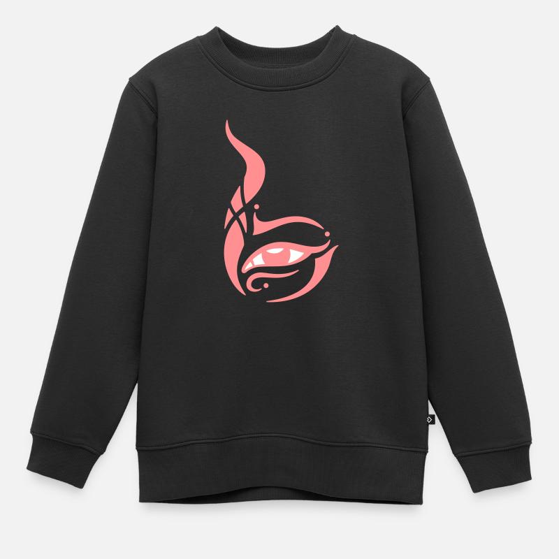 Œil-Licorne - Sweat Premium enfant bio - noir