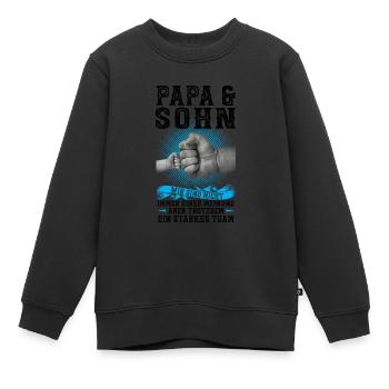 Papa & Sohn Familie Sohn Geschenk - Kinder Premium Organic Sweatshirt - Schwarz - Vorne - AI Model Kid Female (0cm)