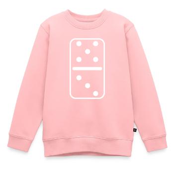 Dominostein Domino Stein Gruppen Kostüm 5 3 - Kinder Premium Organic Sweatshirt - Rosa - Vorne - AI Model Kid Female (0cm)