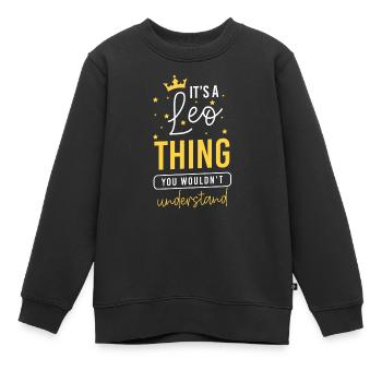 Sternzeichen Konstellation Glück - Kinder Premium Organic Sweatshirt - Schwarz - Vorne - AI Model Kid Female (0cm)