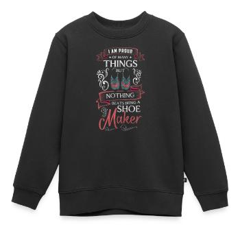 Schuhmacher Schuh Handwerker - Kinder Premium Organic Sweatshirt - Schwarz - Vorne - AI Model Kid Female (0cm)