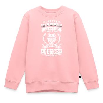 Entrée large du travail de videur - Sweat Premium enfant bio - rose - Devant - AI Model Kid Female (0cm)
