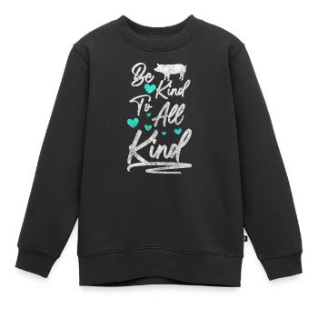 Ernährung Lebensweise Einstellung Ethik - Kinder Premium Organic Sweatshirt - Schwarz - Vorne - AI Model Kid Female (0cm)