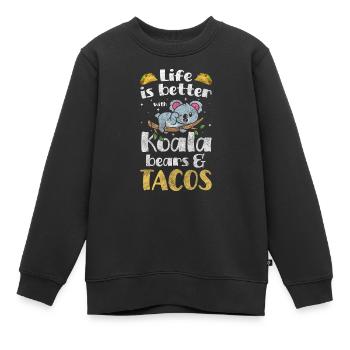 Koalabär Beuteltier Tierschutz - Kinder Premium Organic Sweatshirt - Schwarz - Vorne - AI Model Kid Female (0cm)
