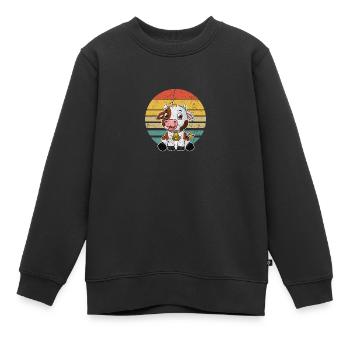 Vaches Vaches Vaches Ferme Laitières Agriculteurs Agriculteurs - Sweat Premium enfant bio - noir - Devant - AI Model Kid Female (0cm)