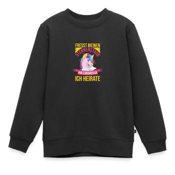 Junggesellenabschied Polterabend JGA Braut - Kinder Premium Organic Sweatshirt - Schwarz - Vorne - AI Model Kid Female (0cm)