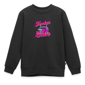 camionneur camionneur bébé hp camion bébé - Sweat Premium enfant bio - noir - Devant - AI Model Kid Female (0cm)