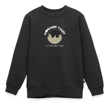 Monument Valley - Sweat Premium enfant bio - noir - Devant - AI Model Kid Female (0cm)