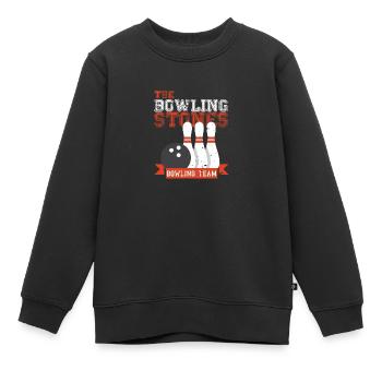 Bowling Stones Bowling Team - Kinder Premium Organic Sweatshirt - Schwarz - Vorne - AI Model Kid Female (0cm)