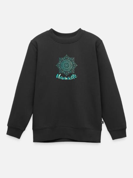 Namaste - Lotus Flower - Spiritual Yoga Om - Kinder Premium Organic Sweatshirt - Schwarz