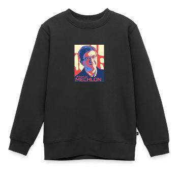 Mélenchon Elections Présidentielles 2022 - Sweat Premium enfant bio - noir - Devant - AI Model Kid Female (0cm)