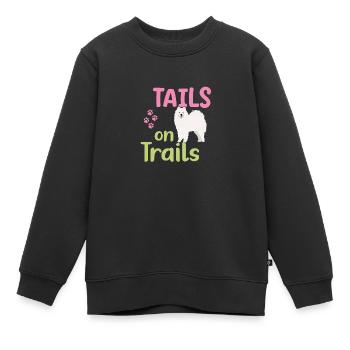 Schwänze auf Trails - Kinder Premium Organic Sweatshirt - Schwarz - Vorne - AI Model Kid Female (0cm)