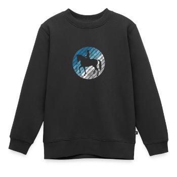 Dressur Dressurreiten Dressurreiter Reiten Pferd - Kinder Premium Organic Sweatshirt - Schwarz - Vorne - AI Model Kid Female (0cm)