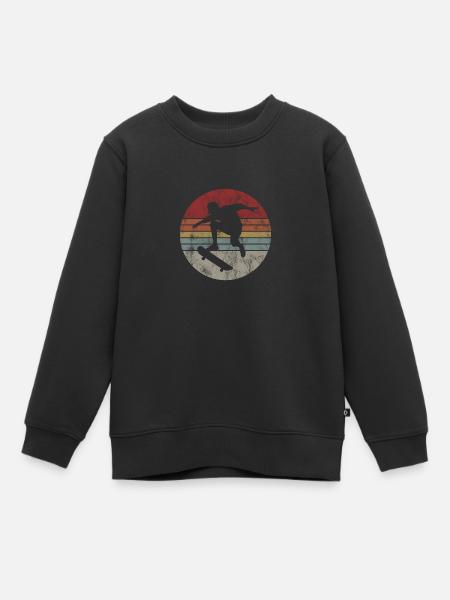 Skateboarder Skateboard Skater Skate Skateing - Sweat Premium enfant bio - noir
