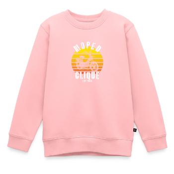 Cyclomoteur Clique Scooter Mokick Deux-Roues 1968 - Sweat Premium enfant bio - rose - Devant - AI Model Kid Female (0cm)