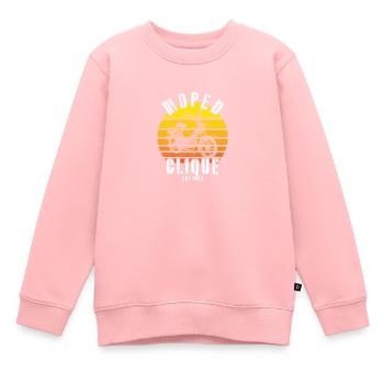 Cyclomoteur Clique Scooter Mokick Deux-Roues 1982 - Sweat Premium enfant bio - rose - Devant - AI Model Kid Female (0cm)