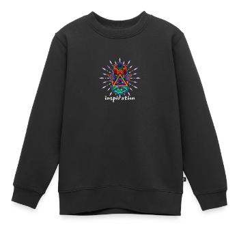 Hand of Hamsa Talisman Yoga Schutz Buddha - Kinder Premium Organic Sweatshirt - Schwarz - Vorne - AI Model Kid Female (0cm)