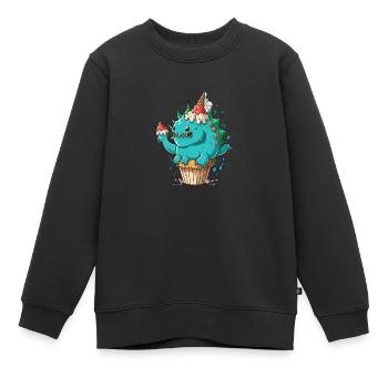 Stegosaurus Konditor - Kinder Premium Organic Sweatshirt - Schwarz - Vorne - AI Model Kid Female (0cm)