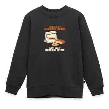 saurdough starter - Kinder Premium Organic Sweatshirt - Schwarz - Vorne - AI Model Kid Female (0cm)