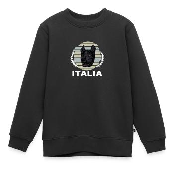 Rom Skulptur Wolf Antik Mythologie Geschichte - Kinder Premium Organic Sweatshirt - Schwarz - Vorne - AI Model Kid Female (0cm)