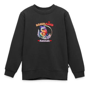 Schulkind Hannah - Kinder Premium Organic Sweatshirt - Schwarz - Vorne - AI Model Kid Female (0cm)