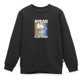 Ayran Getränk Türkei Döner Imbiss Joghurt Salz - Kinder Premium Organic Sweatshirt - Schwarz - Vorne - AI Model Kid Female (0cm)