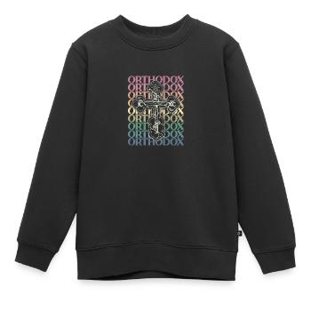 Serbien Balkan Orthodox Christentum Glaube - Kinder Premium Organic Sweatshirt - Schwarz - Vorne - AI Model Kid Female (0cm)