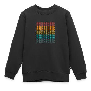 Spanien Sevilla Andalusien Iberische Flagge - Kinder Premium Organic Sweatshirt - Schwarz - Vorne - AI Model Kid Female (0cm)