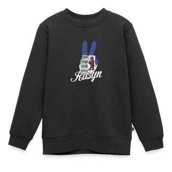 Rusnak Rusyn Ostslawen Karpaten Diaspora - Kinder Premium Organic Sweatshirt - Schwarz - Vorne - AI Model Kid Female (0cm)
