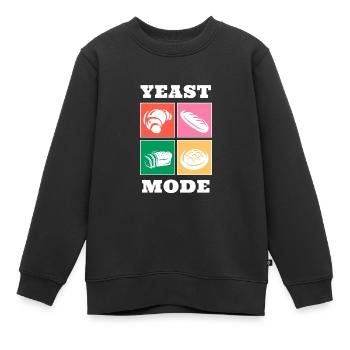 Illustration de pain drôle de mode à la levure - Sweat Premium enfant bio - noir - Devant - AI Model Kid Female (0cm)