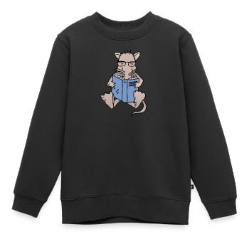 Rat de bibliothèque - Sweat Premium enfant bio - noir - Devant - AI Model Kid Female (0cm)