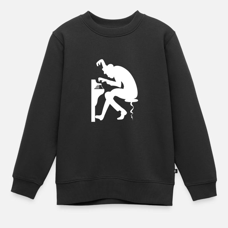Le pianiste Pianiste Master Gift - Sweat Premium enfant bio - noir