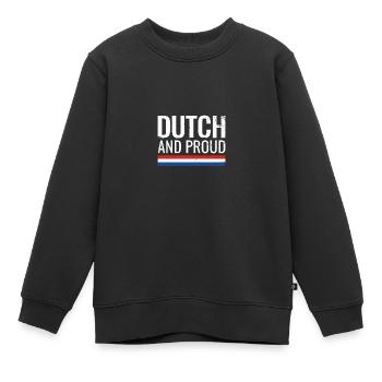 Néerlandais et fier drapeau néerlandais Pays-Bas - Sweat Premium enfant bio - noir - Devant - AI Model Kid Female (0cm)