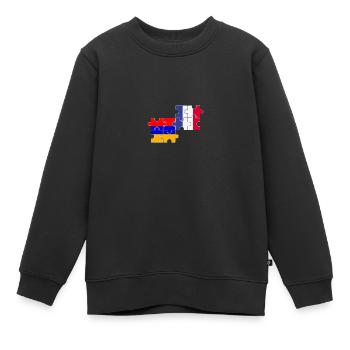 Armenien Frankreich Flagge Armenier - Kinder Premium Organic Sweatshirt - Schwarz - Vorne - AI Model Kid Female (0cm)