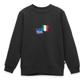 Kap Verde Italien Flagge Italienisch Kapverden - Kinder Premium Organic Sweatshirt - Schwarz - Vorne - AI Model Kid Female (0cm)