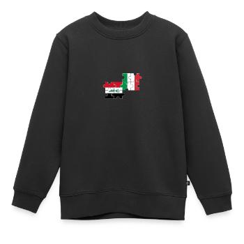 Irak Italien Flagge Italienisch Iraker - Kinder Premium Organic Sweatshirt - Schwarz - Vorne - AI Model Kid Female (0cm)