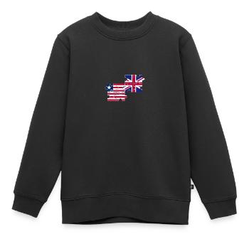 Liberia Drapeau britannique Libériens britanniques - Sweat Premium enfant bio - noir - Devant - AI Model Kid Female (0cm)