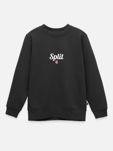 Armoiries Split Vintage Drapeau croate - Sweat Premium enfant bio - noir
