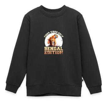 Bengalischer Tigre du Bengale - Sweat Premium enfant bio - noir - Devant - AI Model Kid Female (0cm)