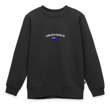 Christchurch Neuseeland Flagge Neuseeländer - Kinder Premium Organic Sweatshirt - Schwarz - Vorne - AI Model Kid Female (0cm)