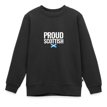 Proud Scottish Schottland Flagge Schotte - Kinder Premium Organic Sweatshirt - Schwarz - Vorne - AI Model Kid Female (0cm)