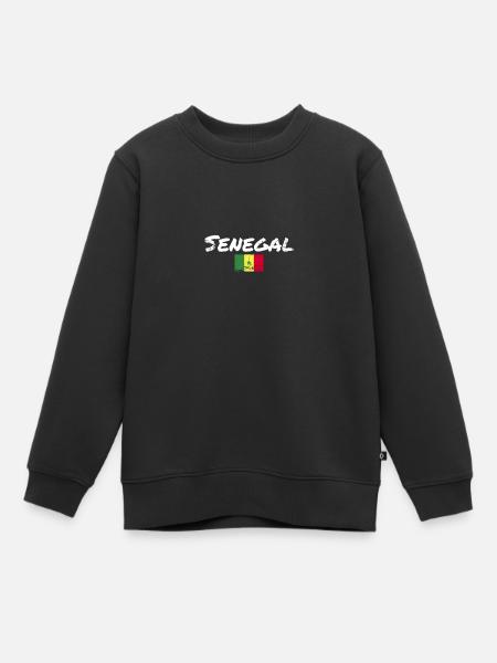 Sénégal Vintage Drapeau Sénégalais Sénégal - Sweat Premium enfant bio - noir