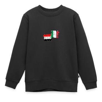 Syrie, Italie, drapeau, Italien, Syrie - Sweat Premium enfant bio - noir - Devant - AI Model Kid Female (0cm)