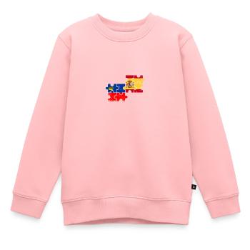 Liechtenstein Espagne Vintage drapeau - Sweat Premium enfant bio - rose - Devant - AI Model Kid Female (0cm)